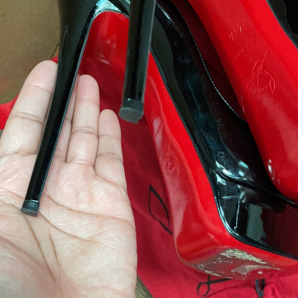 AuthenticChristian Louboutin Lady Peep 150 Patent Calf - Picture 11 of 17